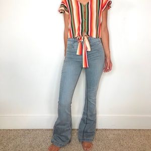 Flared leg stretchy denim!